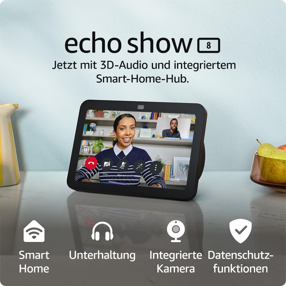 Amazon Echo Show 8 (3rd Generation 2023) Antraciet DE Amazon Echo Show 8 (3rd Generation 2023) Antraciet DE