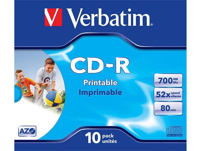 Verbatim CD-R AZO Wide Inkjet Printable 700 MB 52x 10 Stück(e)