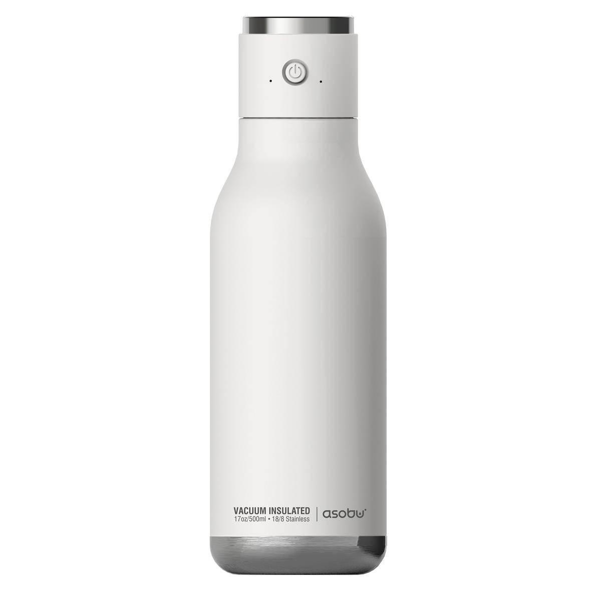 Asobu - Wireless Beat - isolierte Edelstahlflasche mit BT Lautsprecher Weiß
