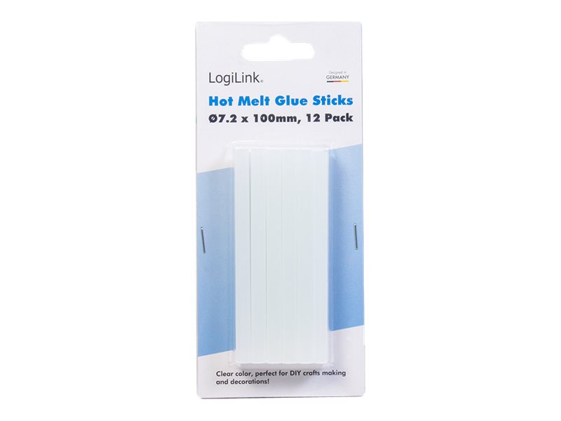 Logilink Heißklebestifte Durchmesser 7,2mm x 100mm, 12 Stück