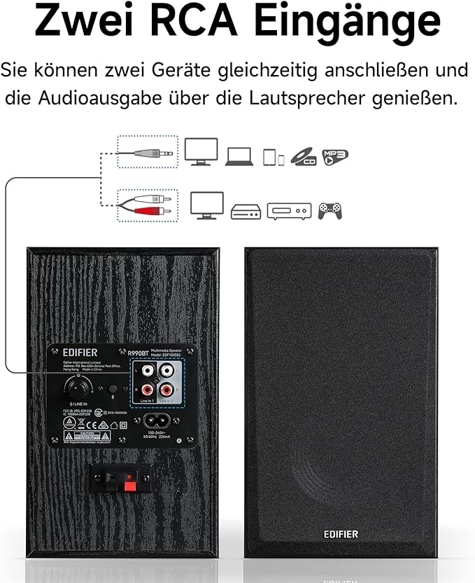 Edifier R990BT 2.0 Bluetooth schwarz retail Edifier R990BT 2.0 Bluetooth schwarz retail