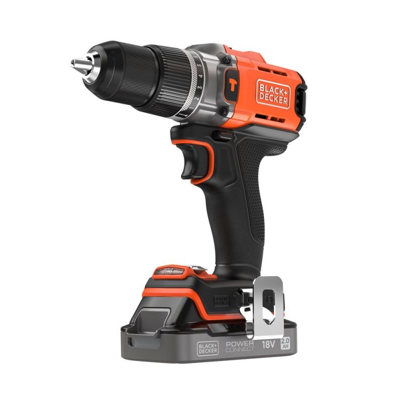 Black&Decker Akku-Schlagbohrschr. 18V 2Ah, Kof BCD383D1XK