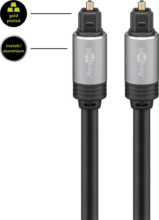 Toslink-Kabel mit Metallsteckern Toslink-Kabel mit Metallsteckern