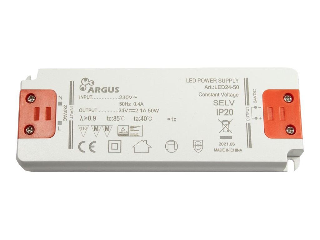 Inter-Tech LED24-50 - LED-Treiber - 50 Watt - 2.1 A (2-polige Schraubklemme) Inter-Tech LED24-50 - LED-Treiber - 50 Watt - 2.1 A (2-polige Schraubklemme)
