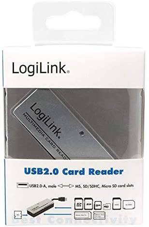 LogiLink Cardreader USB 2.0 extern Mini All-in-1 - Kartenleser (MS, MS PRO, MMC, SD, MS Duo, MS PRO Duo, miniSD, RS-MMC, MMCmobile, microSD, MMCplus, SDHC, MS Micro)