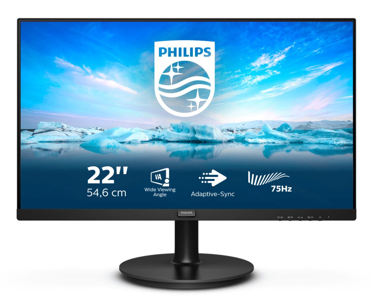 Philips V Line 222V8LA/00 Computerbildschirm 54,6 cm (21.5") 1920 x 1080 Pixel Full HD LCD Schwarz