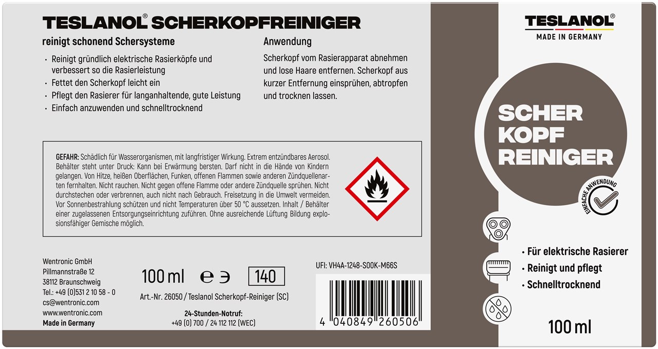 Scherkopfreinigerspray