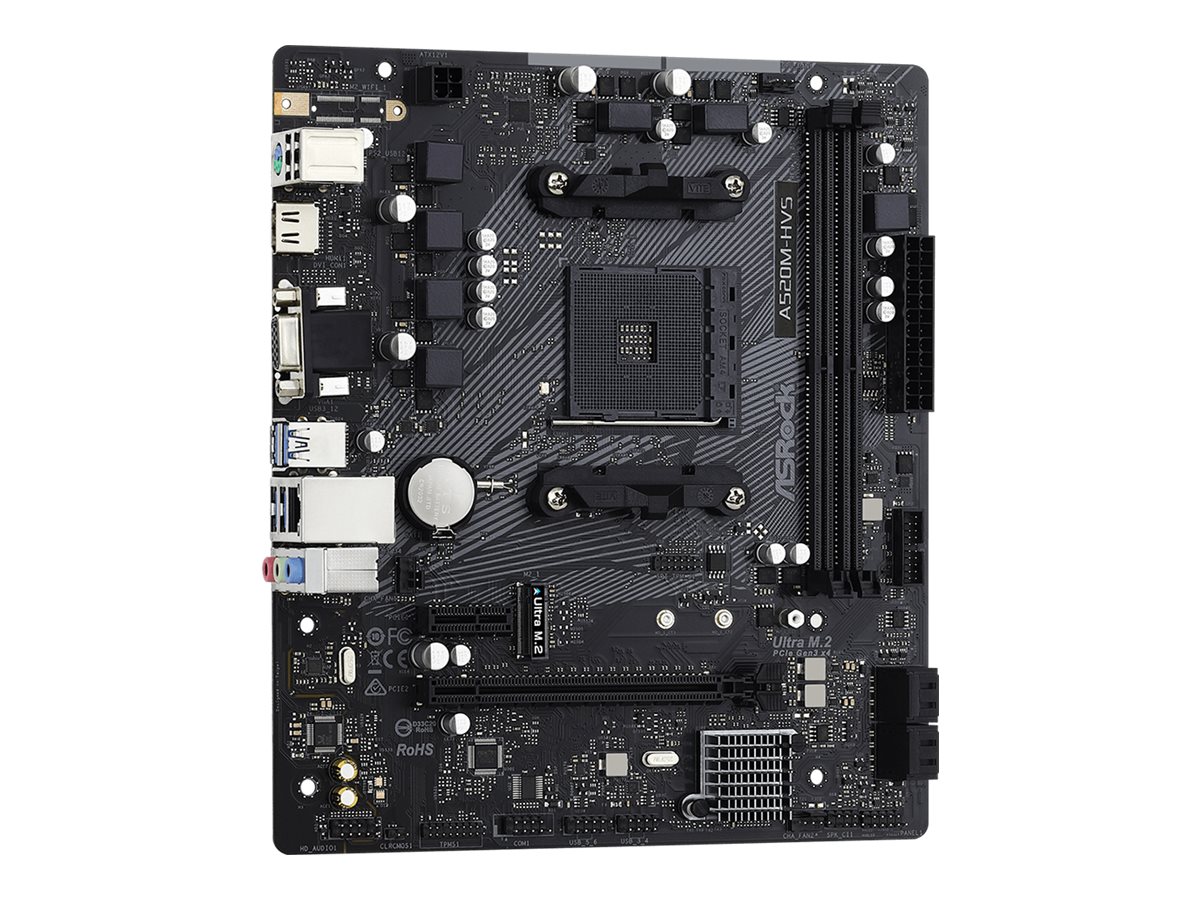 Asrock A520M-HVS AMD A520 Sockel AM4 micro ATX
