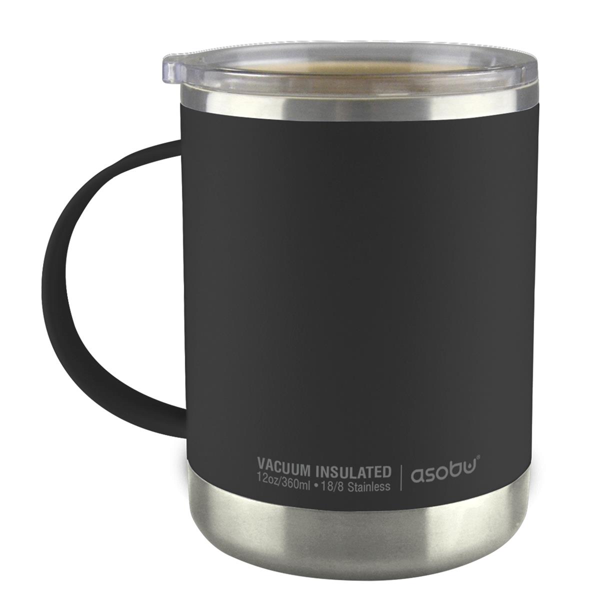 Asobu - Ultimate - isolierter Kaffeebecher aus Edelsthal & Keramik Schwarz