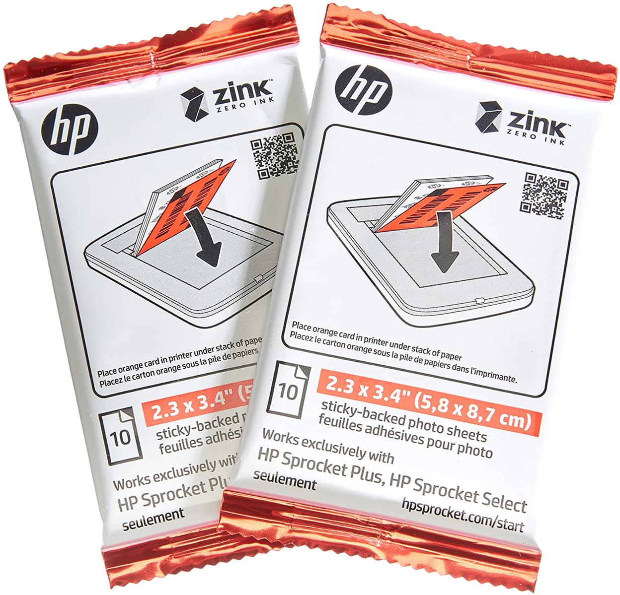 HP Sprocket Select 20 Pack.Papier 2.3x3.4