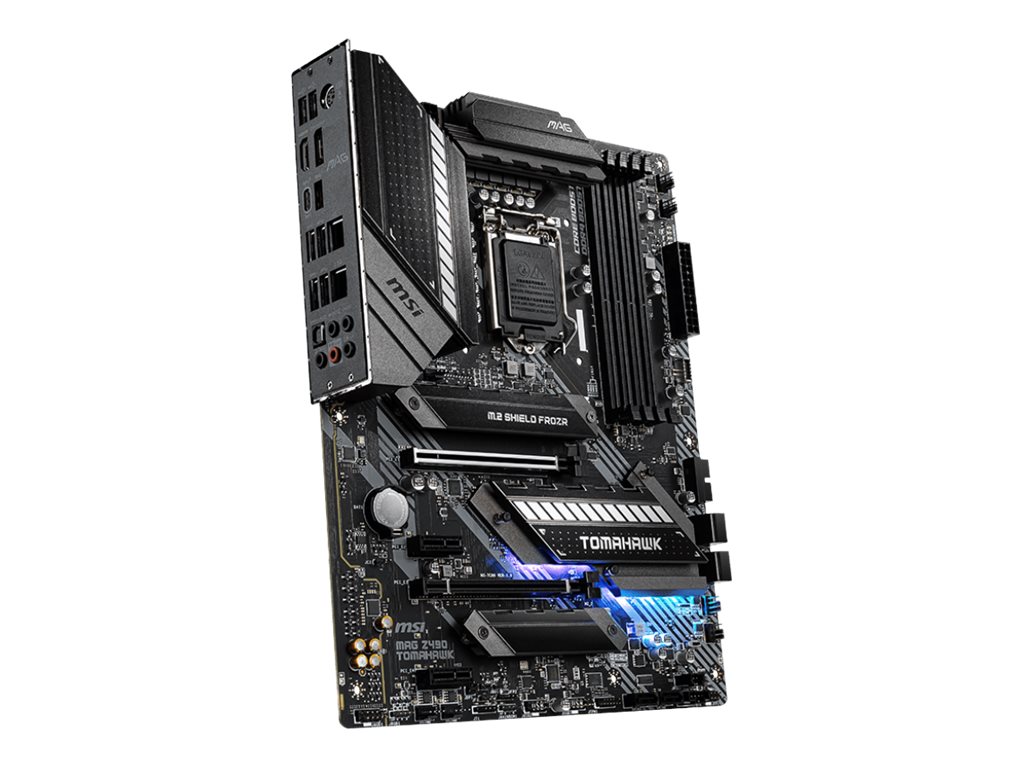 MSI MAG Z490 TOMAHAWK - Motherboard - ATX - LGA1200-Sockel - Z490 Chipsatz - USB-C Gen1, USB 3.2 Gen 1, USB 3.2 Gen 2, USB-C Gen 2x2 - Gigabit LAN, 2.5 Gigabit LAN - Onboard-Grafik (CPU erforderlich)