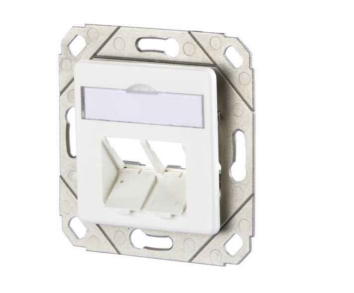 METZ CONNECT Modul Anschlussdose UPk 2 Port unbestückt reinweiß
