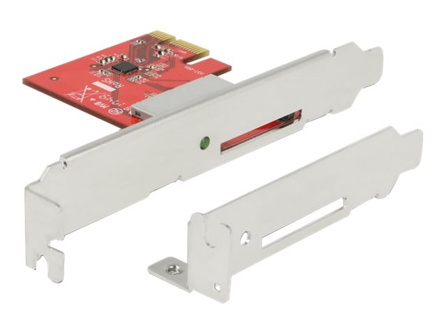 Delock PCI Express card> 1 x external SDXC slot - Kartenleser (SD, miniSD, microSD, miniSDHC, microSDHC, microSDXC, SDHC UHS-I, SDXC UHS-I, miniSDXC)