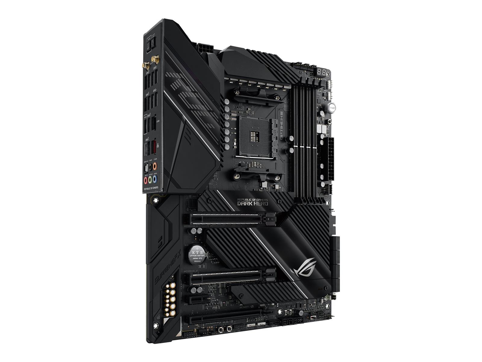 ASUS ROG Crosshair VIII Dark Hero - Motherboard - ATX - Socket AM4 - AMD X570 Chipsatz - USB-C Gen2, USB 3.2 Gen 1, USB 3.2 Gen 2 - Gigabit LAN, 2.5 Gigabit LAN, Wi-Fi, Bluetooth - HD Audio (8-Kanal) ASUS ROG Crosshair VIII Dark Hero - Motherboard - ATX - Socket AM4 - AMD X570 Chipsatz - USB-C Gen2, USB 3.2 Gen 1, USB 3.2 Gen 2 - Gigabit LAN, 2.5 Gigabit LAN, Wi-Fi, Bluetooth - HD Audio (8-Kanal)
