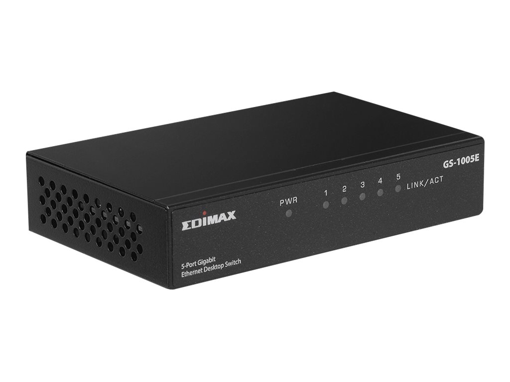 Edimax GS-1005E Gigabit Ethernet 5 Ports Desktop Switch,Metal Gehäuse