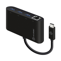 Alogic UC3AGE - USB Typ-C - RJ-45,USB 3.2 Gen 1 (3.1 Gen 1) - Schwarz - 5 Gbit/s - Windows 10,Windows 7,Windows 8,Windows 8.1 - Mac OS X 10.10 Yosemite,Mac OS X 10.11 El Capitan,Mac OS X 10.12 Sierra,Mac OS X 10.13 High...