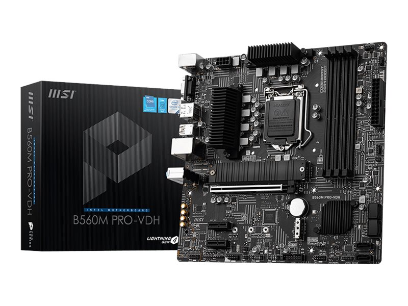 MSI B560M PRO-VDH - Motherboard - micro ATX - LGA1200-Sockel - B560 Chipsatz - USB 3.2 Gen 1, USB 3.2 Gen 2 - 2.5 Gigabit LAN - Onboard-Grafik (CPU erforderlich)