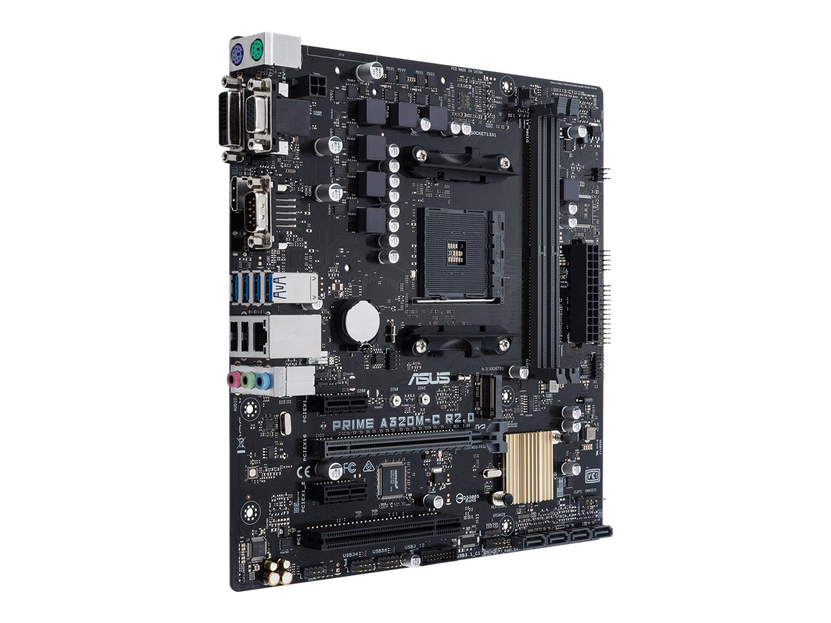 ASUS A320M-C R2.0 - Motherboard - micro ATX - Socket AM4 - AMD A320 Chipsatz - USB 3.1 Gen 1 - Gigabit LAN - Onboard-Grafik (CPU erforderlich) ASUS A320M-C R2.0 - Motherboard - micro ATX - Socket AM4 - AMD A320 Chipsatz - USB 3.1 Gen 1 - Gigabit LAN - Onboard-Grafik (CPU erforderlich)