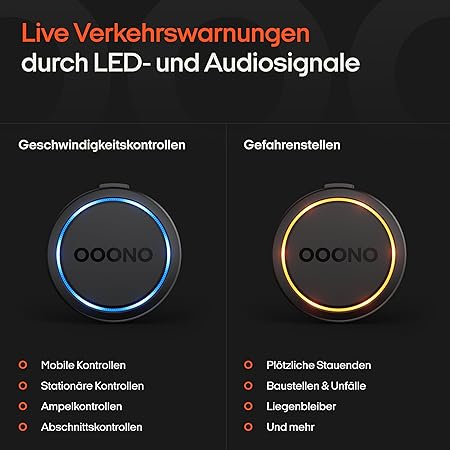 OOONO Co.Driver NO2 Verkehrsmelder Schwarz OOONO Co.Driver NO2 Verkehrsmelder Schwarz