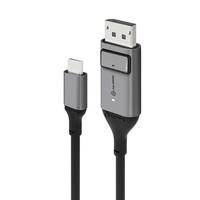 ALOGIC ULCDP02-SGR Videokabel-Adapter 2 m DisplayPort USB Typ-C Schwarz, Grau