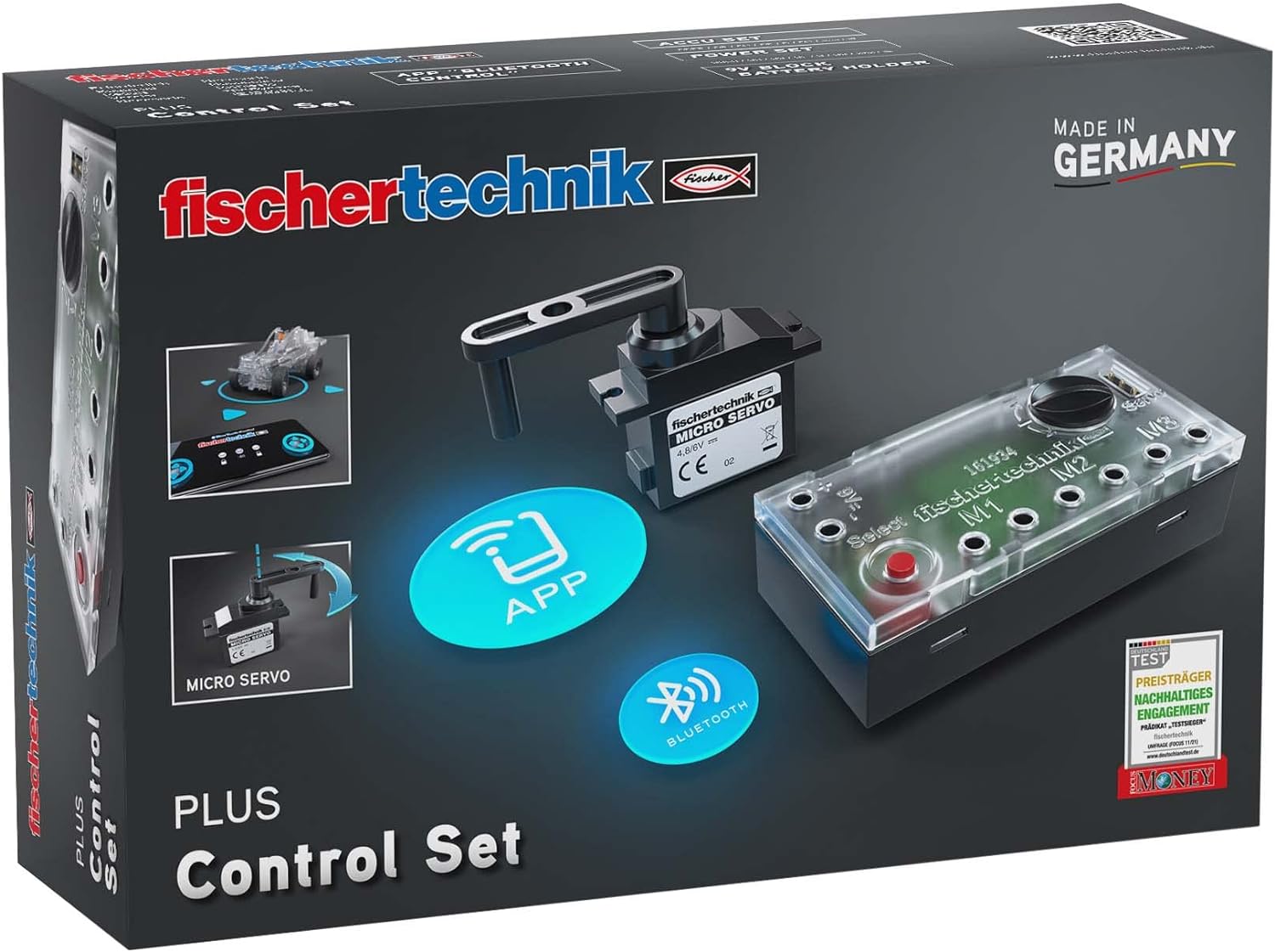 fischertechnik 563931 Plus Fernsteuerung Control Set-die Bluetooth Steuerung für den Modellbau, ab 10 Jahre , Bunt