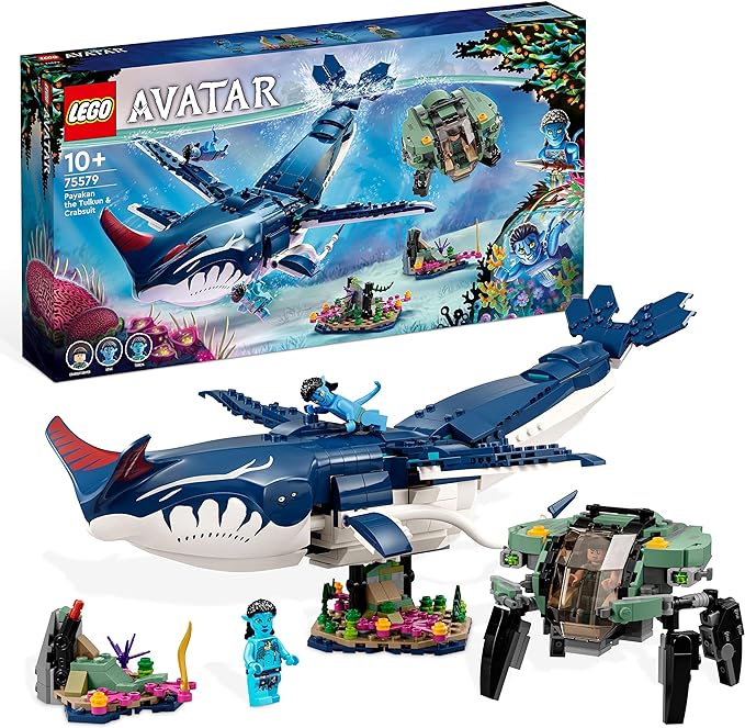 LEGO Avatar Payakan der Tulkun und Krabbenanzug, The Way of Water Ozean Spielzeug zum Bauen mit Meerestier-Figur für Kinder und Filmfans 75579