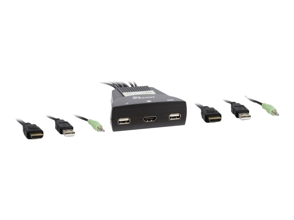 Inter-Tech Argus KVM-LS-21HA HDMI - KVM-/Audio-Switch - 2 x KVM/Audio