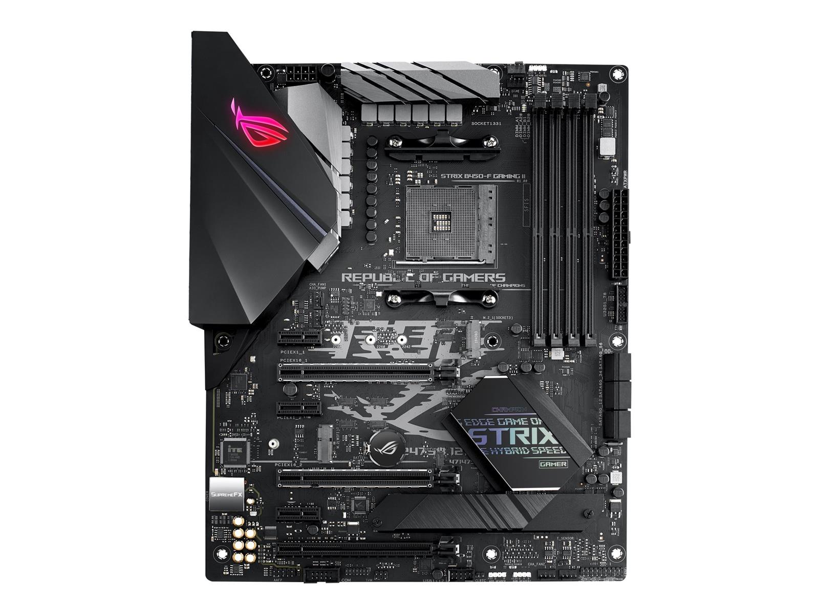 ASUS ROG STRIX B450-F GAMING II - Motherboard - ATX - Socket AM4 - AMD B450 Chipsatz - USB-C Gen1, USB 3.2 Gen 1, USB 3.2 Gen 2 - Gigabit LAN - Onboard-Grafik (CPU erforderlich)