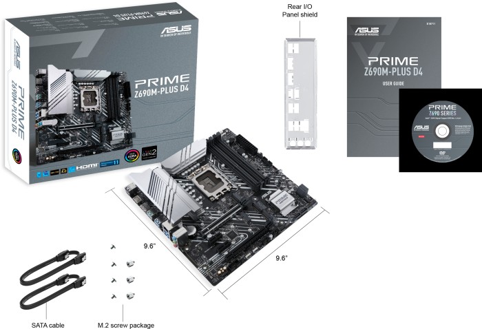 ASUS PRIME Z690M-PLUS D4 Intel Z690 LGA 1700 micro ATX ASUS PRIME Z690M-PLUS D4 Intel Z690 LGA 1700 micro ATX