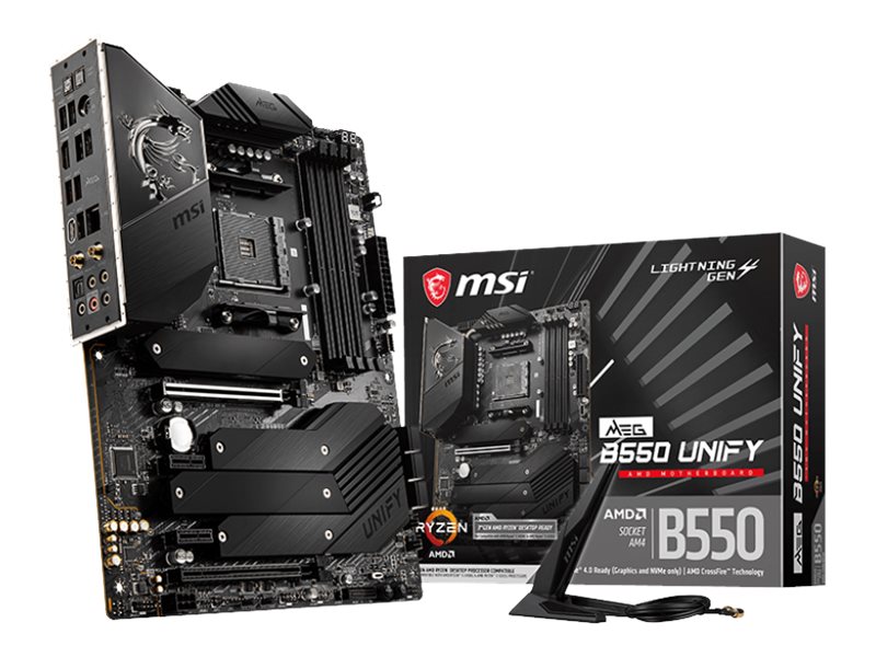 MSI MEG B550 UNIFY - Motherboard - ATX - Socket AM4 - AMD B550 Chipsatz - USB-C Gen2, USB 3.2 Gen 1, USB 3.2 Gen 2 - 2.5 Gigabit LAN, Wi-Fi, Bluetooth - Onboard-Grafik (CPU erforderlich)