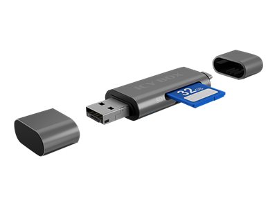 ICY BOX IB-CR201-C3 Kartenleser USB 3.2 Gen 1 (3.1 Gen 1) Type-C Anthrazit