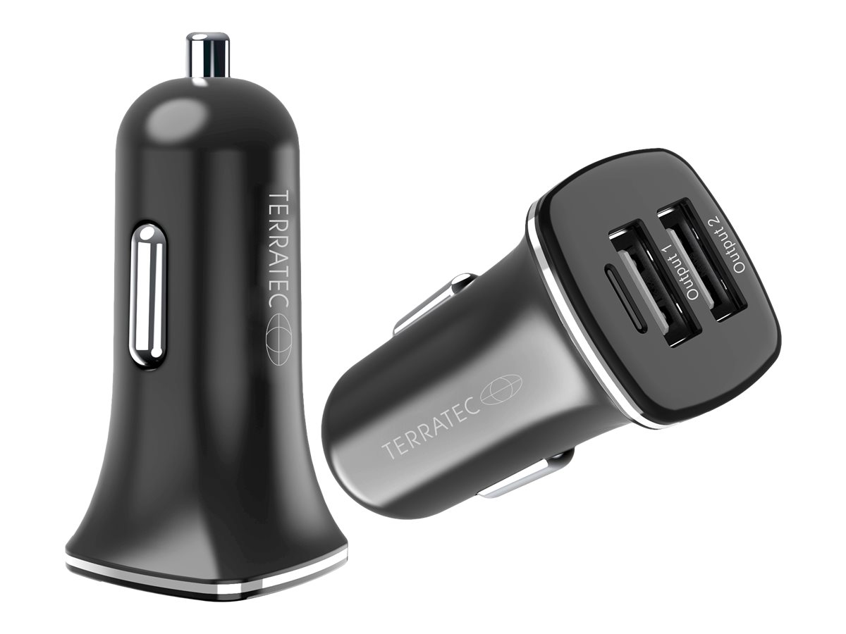 Terratec ChargeAir Car Smartphone Schwarz Zigarettenanzünder Schnellladung Auto