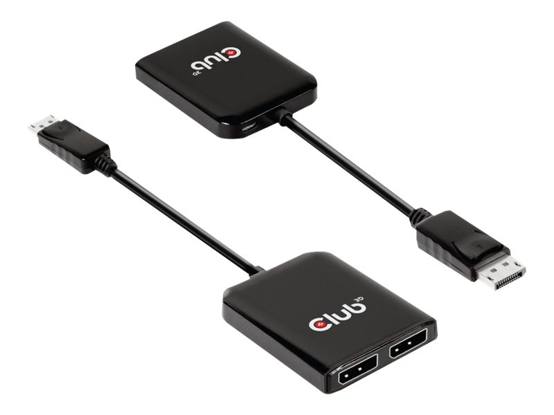 CLUB3D Multistream Transport (MST) Hub DisplayPort™1.4 zu DisplayPort™1.4 Dual Monitor 4K60Hz M/F