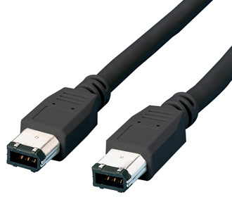 Equip FireWire IEEE-1394 Cable 4/4-pin, 3,0 m - black 3 m Schwarz