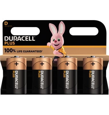 Duracell Batterie Plus NEW -D MN1300/LR20 Mono 4St. - Batterie - Mono (D)