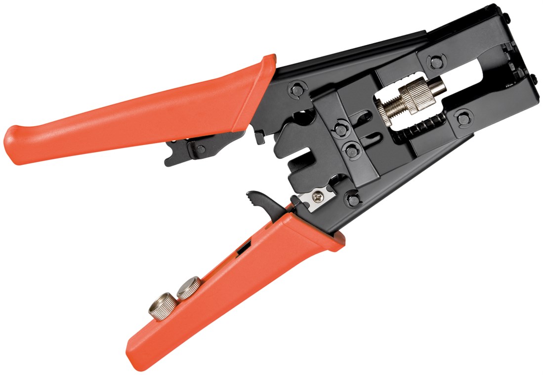 Crimpzange für F-, BNC- und RCA-Kompressionsstecker