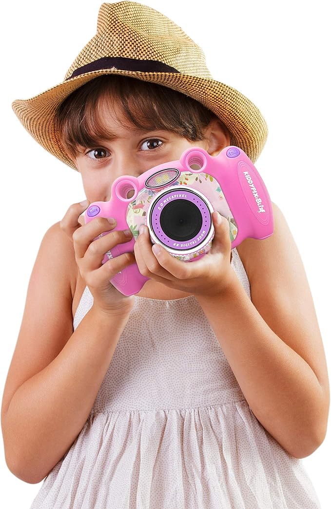 Kiddypix 'Blizz' Kinderkamera mit Webcam-Funktion, gummierte Außenseite, Integrierte Spiele, Pink Kiddypix 'Blizz' Kinderkamera mit Webcam-Funktion, gummierte Außenseite, Integrierte Spiele, Pink
