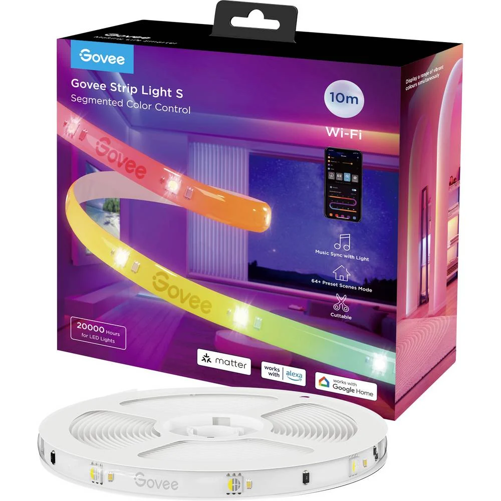 Govee RGBIC LED Strip Light (Wi-Fi, Bluetooth, Matter) 10,0m