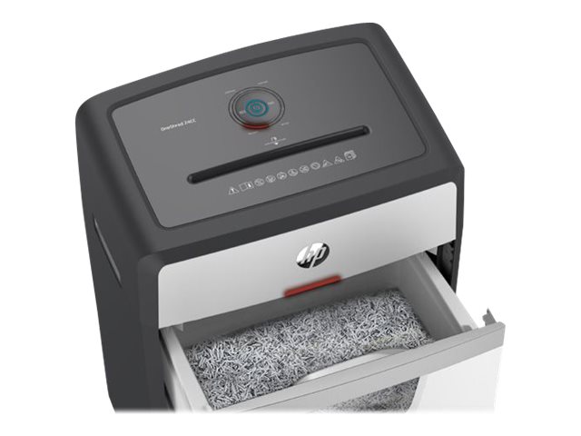 HP OneShred 24CC Aktenvernichter Partikelschnitt-Zerkleinerung 65 dB 22 cm Weiß, Schwarz HP OneShred 24CC Aktenvernichter Partikelschnitt-Zerkleinerung 65 dB 22 cm Weiß, Schwarz