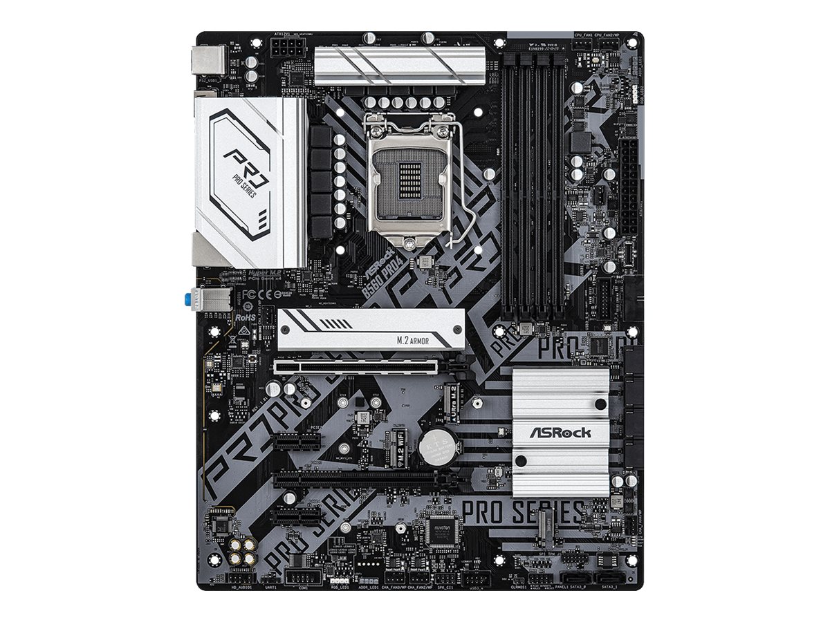 ASRock B560 Pro4 - Motherboard - ATX - LGA1200-Sockel - B560 Chipsatz - USB-C Gen1, USB 3.2 Gen 1 - Gigabit LAN - Onboard-Grafik (CPU erforderlich)