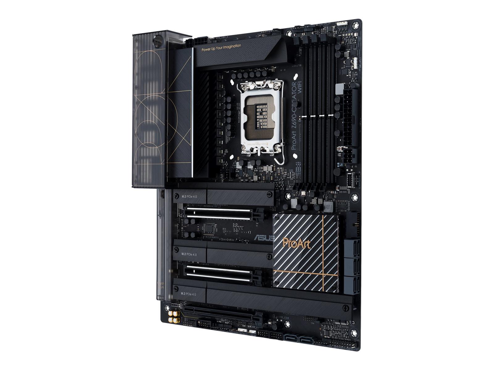 ASUS ProArt Z690-CREATOR WIFI - Motherboard - ATX - LGA1700-Sockel - Z690 Chipsatz - USB 3.2 Gen 1, USB 3.2 Gen 2, USB-C Gen 2x2, USB4 - 10 Gigabit LAN, 2.5 Gigabit LAN, Wi-Fi, Bluetooth - Onboard-Grafik (CPU erforderlich)