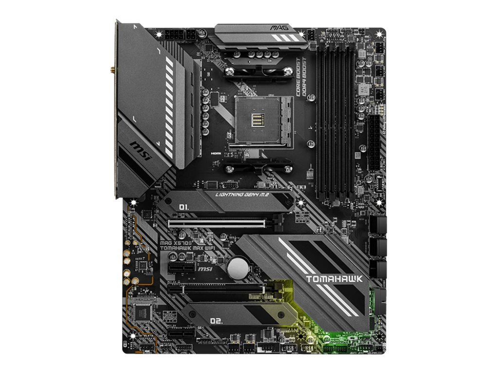 MSI MAG X570S TOMAHAWK MAX WIFI - Motherboard - ATX - Socket AM4 - AMD X570 Chipsatz - USB-C Gen2, USB 3.2 Gen 1, USB 3.2 Gen 2 - 2.5 Gigabit LAN, Wi-Fi, Bluetooth - Onboard-Grafik (CPU erforderlich)