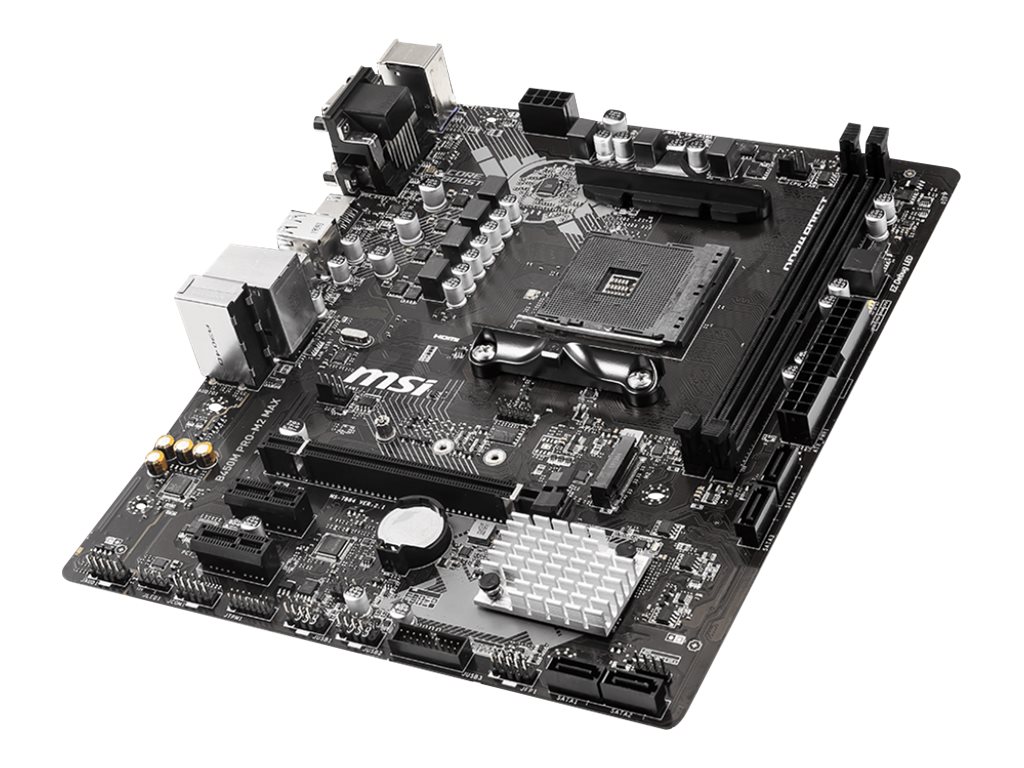 MSI B450M PRO-M2 MAX - Motherboard - micro ATX - Socket AM4 - AMD B450 Chipsatz - USB 3.2 Gen 1 - Gigabit LAN - Onboard-Grafik (CPU erforderlich) MSI B450M PRO-M2 MAX - Motherboard - micro ATX - Socket AM4 - AMD B450 Chipsatz - USB 3.2 Gen 1 - Gigabit LAN - Onboard-Grafik (CPU erforderlich)