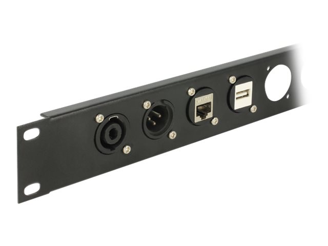 Delock Keystone Halterung 1 Port D-Typ (XLR) schwarz