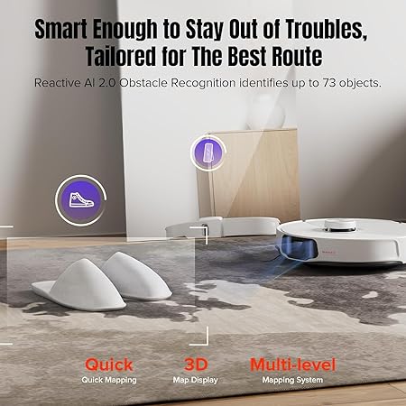 Roborock S8 MaxV Ultra Robotic Cleaner White Roborock S8 MaxV Ultra Robotic Cleaner White
