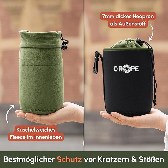 C-ROPE Objektivbeutel V2 Schwarz  Variation: L    18x12cm retail