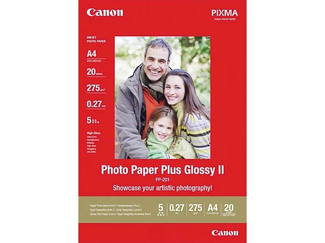 Canon PP-201 Glossy II Fotopapier Plus A4 – 20 Blatt