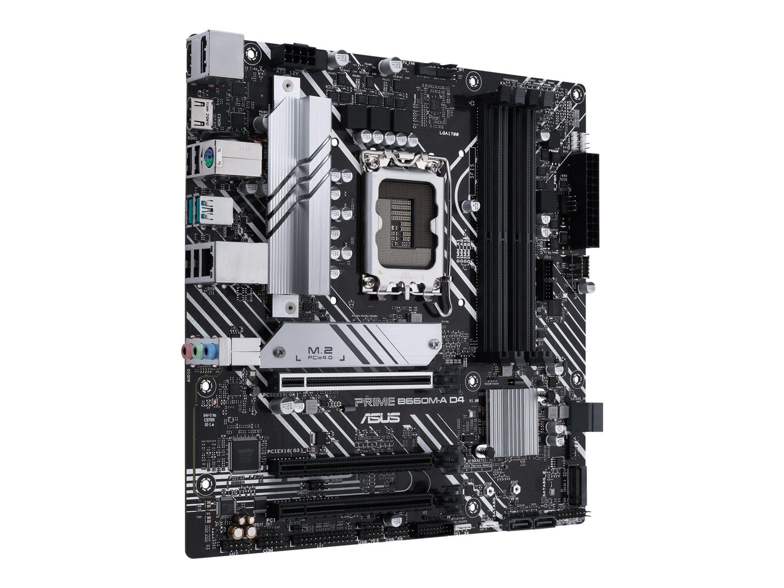 ASUS PRIME B660M-A D4 - Motherboard - micro ATX - LGA1700-Sockel - B660 Chipsatz - USB-C Gen1, USB 3.2 Gen 1, USB 3.2 Gen 2 - Gigabit LAN - Onboard-Grafik (CPU erforderlich)