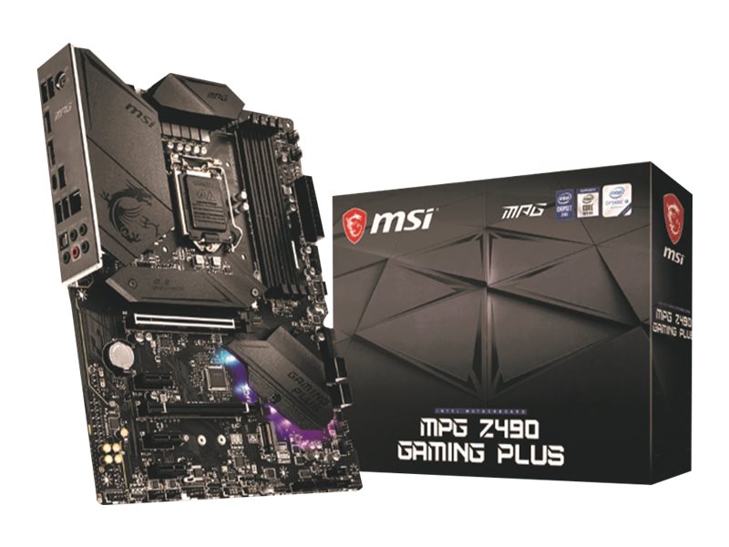 MSI MPG Z490 GAMING PLUS - Motherboard - ATX - LGA1200-Sockel - Z490 Chipsatz - USB-C Gen2, USB-C Gen1, USB 3.2 Gen 1, USB 3.2 Gen 2 - 2.5 Gigabit LAN - Onboard-Grafik (CPU erforderlich)