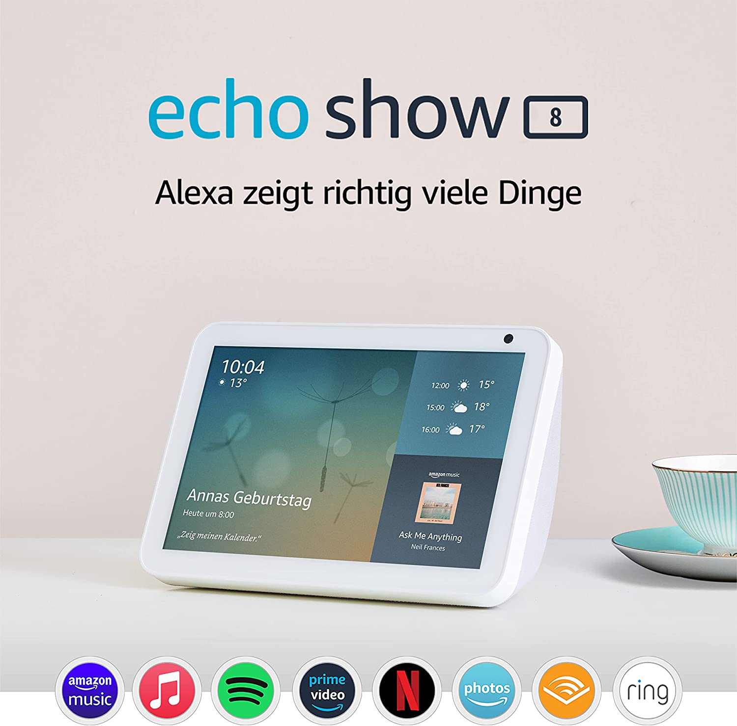 Amazon Echo Show 8 - Smart-Display - LCD 8" - kabellos Amazon Echo Show 8 - Smart-Display - LCD 8" - kabellos